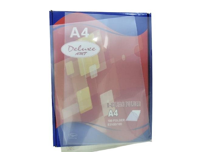 Deluxe Clear L-Folder A4, 100pcs/box - E310D - Image 2