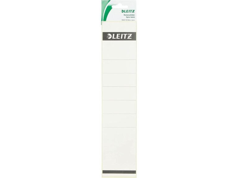 Leitz 1640 Lever Arch File Labels (80mm, White, Pack of 10)