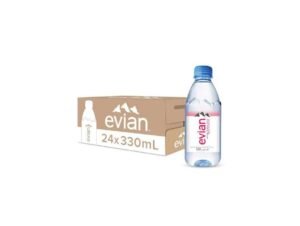 Evian Natural Mineral Water 330ml, PET Bottle, Case of 24