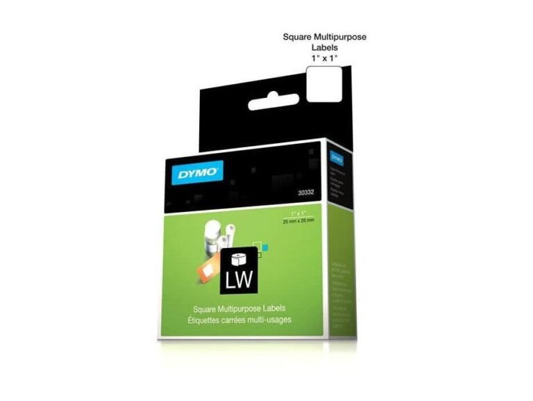 DYMO (30332) Square Multipurpose Labels, White Paper, 25 x 25 mm, [750 Labels/Roll]