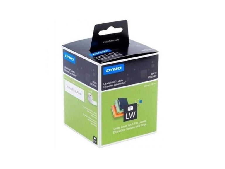 DYMO (99019) Lever Arch Files Labels Large, White, 190 x 59 mm, [110 Labels/Roll]