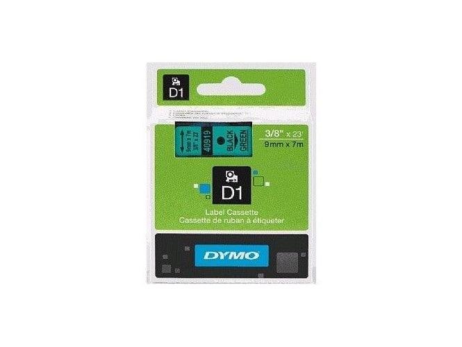 Dymo 40919, D1 Tape,9mm x 7m, Black on Green