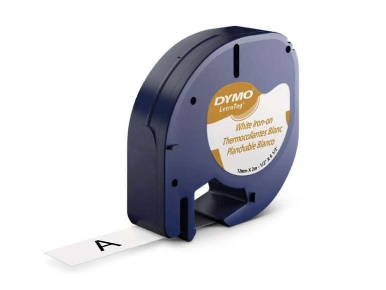 Dymo LetraTag Iron-on Tape, 12mm X 2m, [Nylon White – 18769]