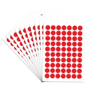 FIS Color Round Labels 13mm FSLA13REN Red (700 labels)