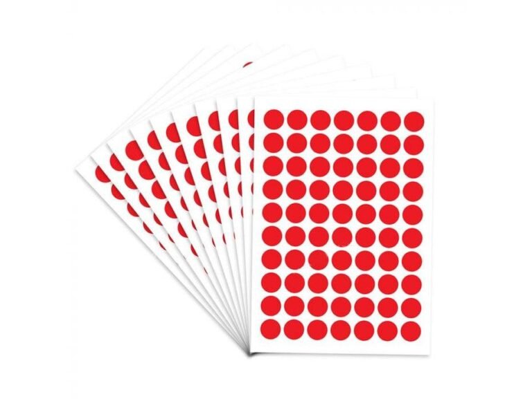 FIS Color Round Labels 13mm FSLA13REN Red (700 labels)
