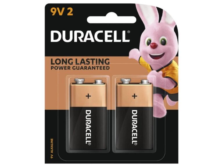 Duracell 9V Alkaline Battery Pack of 2