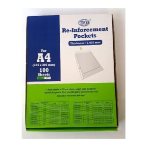 FIS Re-inforcement Pocket A4, 60 Microns, 100/box – FSRP06MMGR