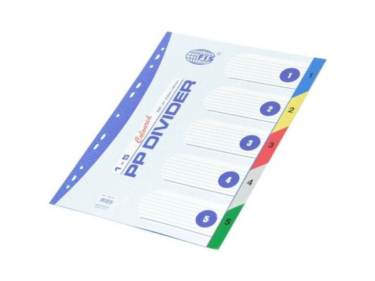 FIS Color PP Divider, 1 – 5, English FSDV321