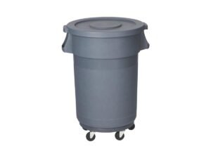 Chemex Circular Garbage Bin Plastic With Dolly Wheel 80 liters