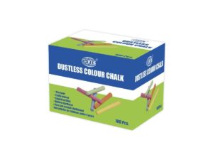 FIS Colored Dustless Chalk 100 pcs/box