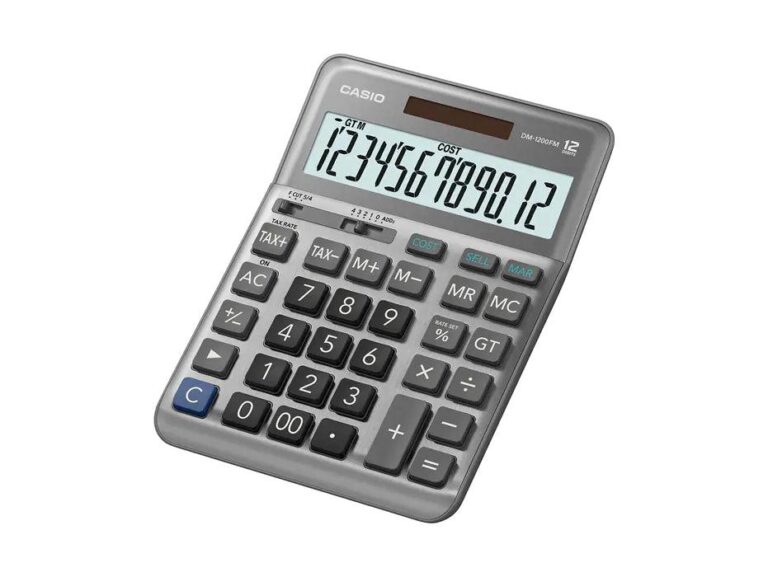 Casio DM-1200FM Desktop Electronic Calculator, 12 Digits Large Display