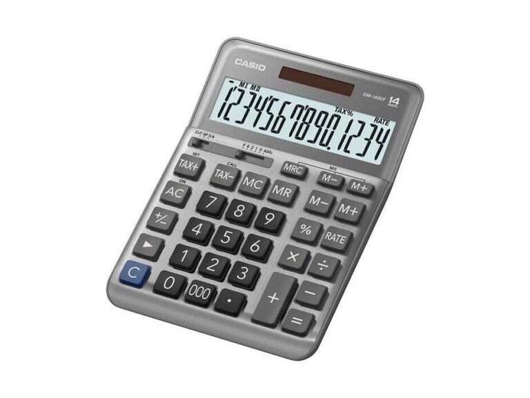 Casio DM-1400F Desktop Electronic Calculator, 14 Digits Large Display