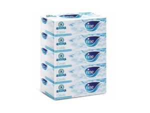 Fine Classic Facial Tissue 200’s 2 Ply, Pack of 5
