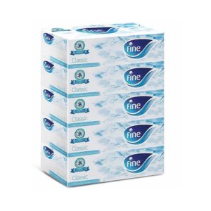 Fine Classic Facial Tissue 200’s 2 Ply, Pack of 5