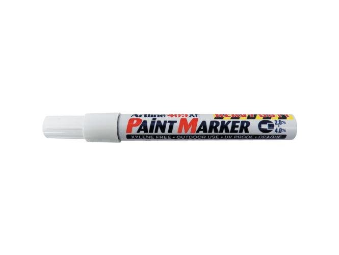 Artline 409XF Paint Marker, Chisel, White - Image 2