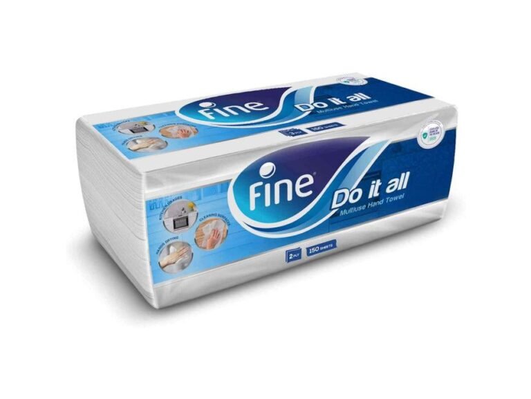 Fine Do It All 2 Ply Multi-Use Hand Towel White 21x21cm (150 sheets)