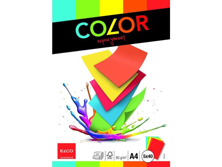 Elco A4 Office Color Paper, 80gsm, 200 Sheets – Assorted Colours