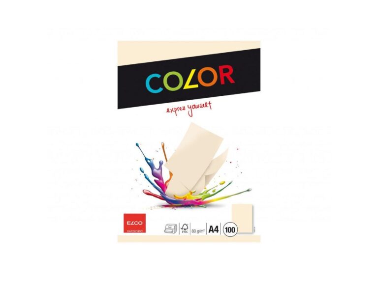 Elco A4 Office Color Paper, 80gsm, 100 Sheets – Cream/Beige