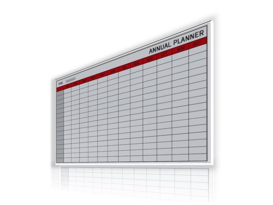 Bi-Office Magnetic Glass Annual Planner 780 X 480mm GL163701 - Image 1
