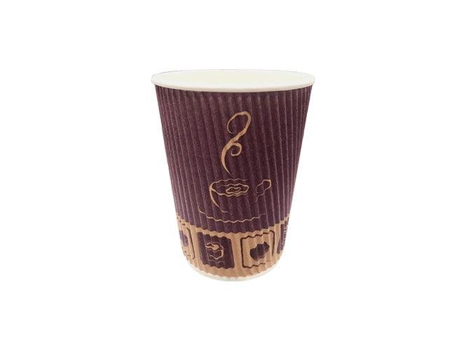 Falcon Rippled Paper Cup, 8oz. 25pcs/pack