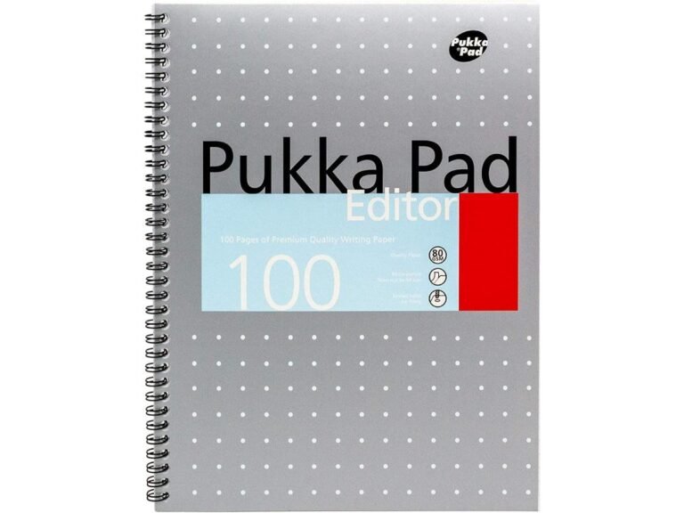 Pukka Editor Mettalic Pad, 80gsm, Ruled, Wirebound, A4, 100 pages