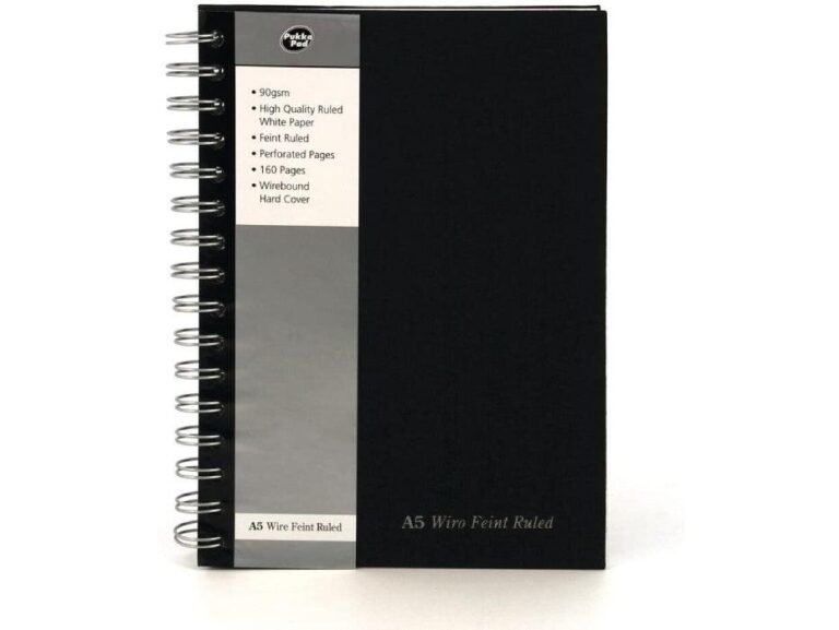 Pukka Pad A5 Wirebound Manuscript Book Black (SBWRULA5)