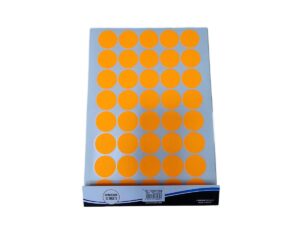 FIS Colour Round Labels, 24mm, Fluorescent Orange, 400 labels-pack (FSLA24OR)