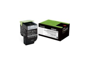 Lexmark 80C8HK0 Black Toner Cartridge, High Yield