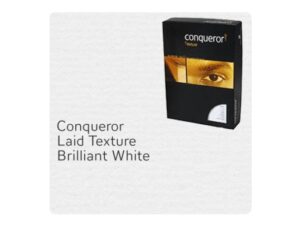 Conqueror Paper, A4, 220gsm, Laid Finish, Brilliant White 100sh/Pack