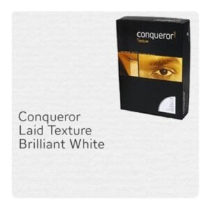 Conqueror Paper, A4, 220gsm, Laid Finish, Brilliant White 100sh/Pack