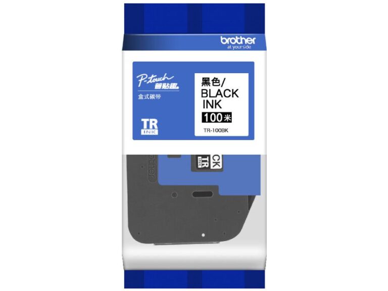 Brother TR-100BK 12mm x 100 m Ribbon Tape – Black