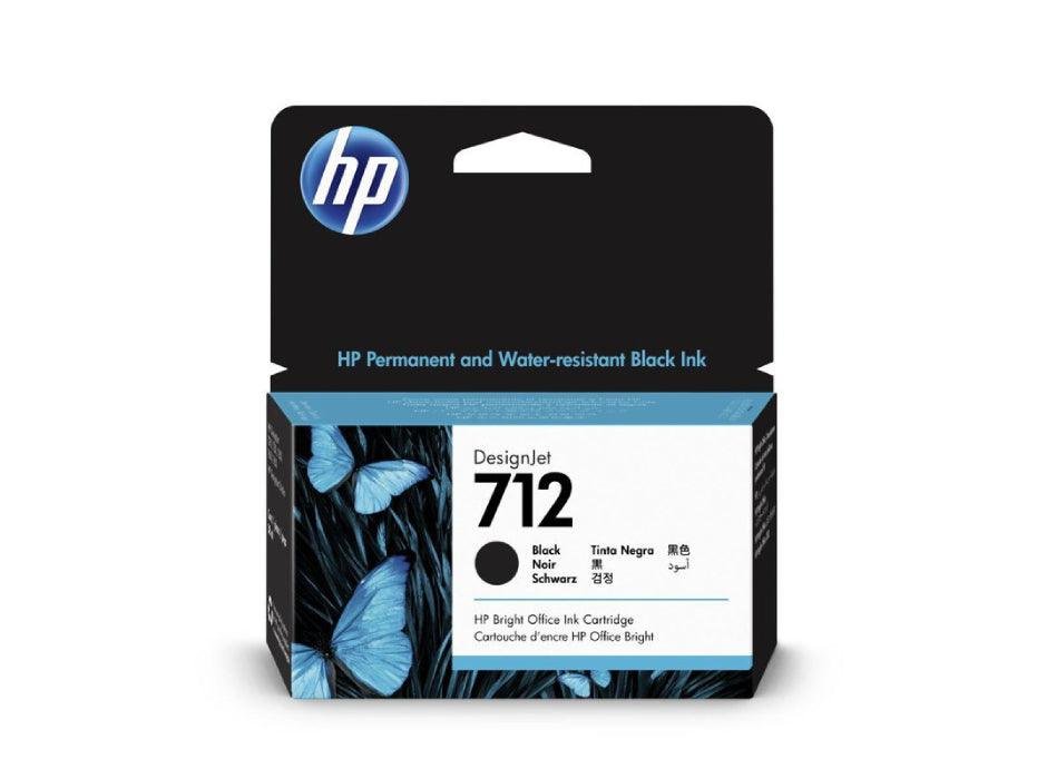 HP 712 38ml Black DesignJet Ink Cartridge 3ED70A - Image 1