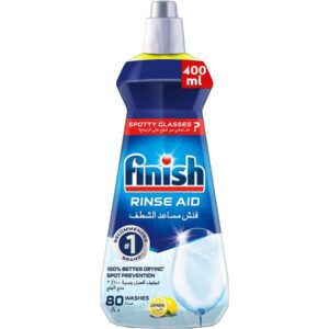 Finish Lemon Rinse Aid Liquid Dishwasher 400ml
