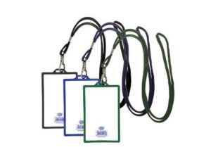 FIS Colored Vertical Name Badge Holders, Set of 25, (FSNALY99BK)