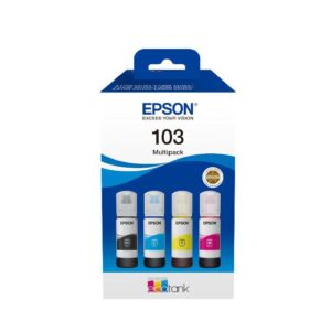Epson 103 EcoTank 4-Colour Ink Bottle Multipack, 260 ml | C13T00S64A