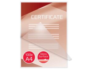 Gbc Laminating Pouch Gloss A4 size 125 Microns Pack Of 100 (107S3200723)