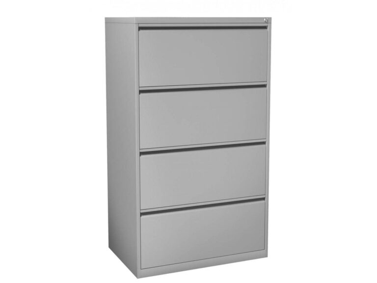 Hadid 4 Drawers Lateral Metal Filing Cabinet, Grey