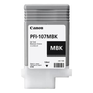Canon PFI-107MBK 130ML Ink Tank, Matte Black