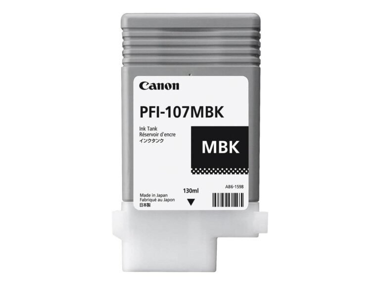 Canon PFI-107MBK 130ML Ink Tank, Matte Black