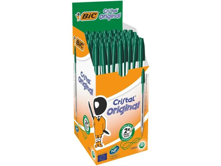 BIC Cristal Medium Ball Point Pen – 1.0mm, Green (Pack of 50)
