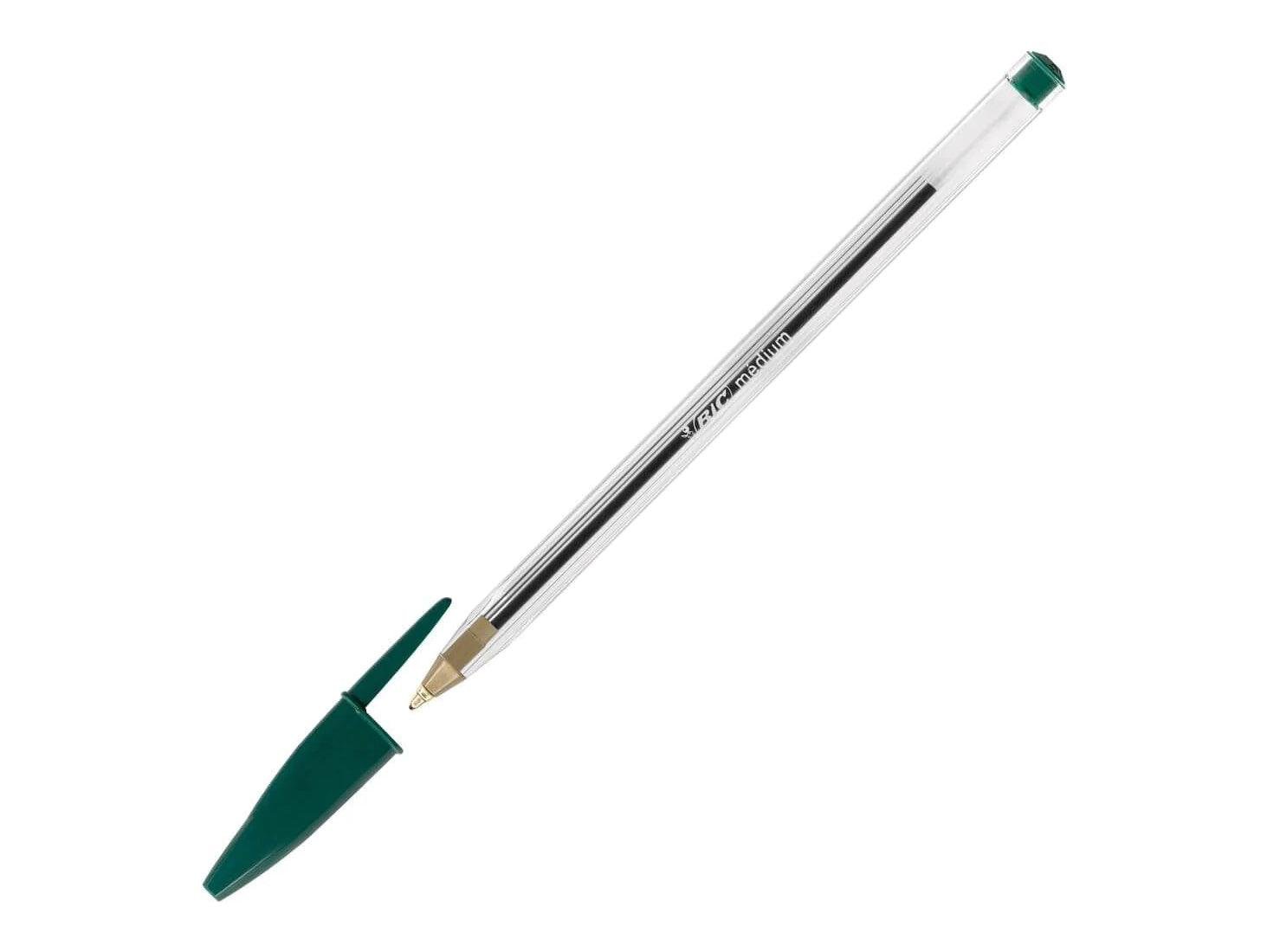 BIC Cristal Medium Ball Point Pen - 1.0mm, Green (Pack of 50) - Image 2