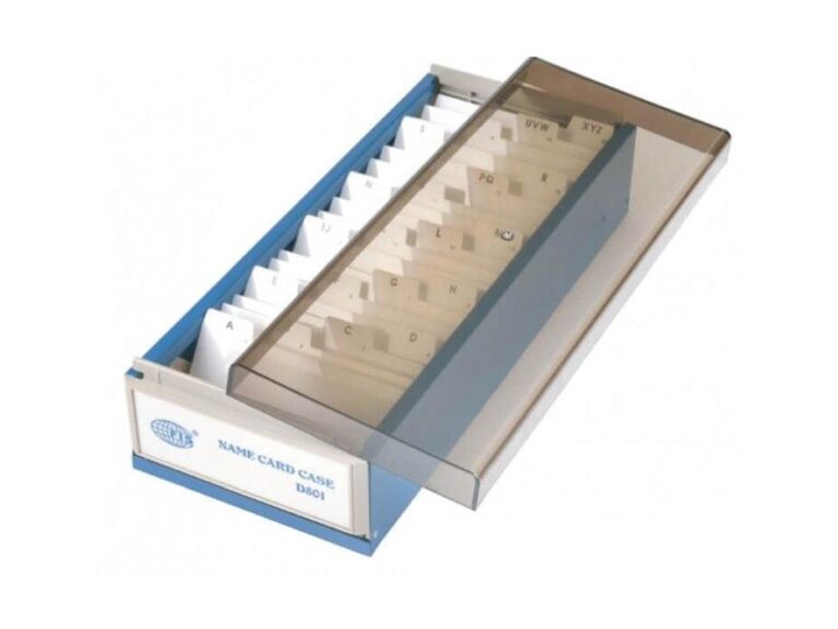 FIS Business Card Case with A-Z Index, 600 Cards