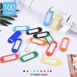 FIS Plastic Key Rings, Assorted Colors, 100pcs/pack