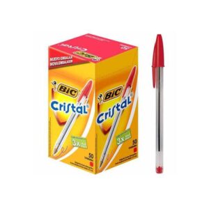 BiC Cristal Medium Ball Point Pen – 1.0mm, Box, (Pack of 50)
