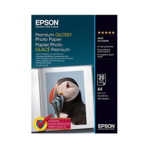 Epson C13S041287 Premium Glossy Photo Paper, DIN A4, 255g/m, 20 Sheets