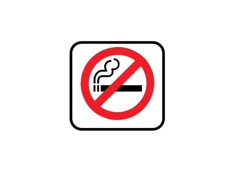 FIS Sticker “”NO SMOKING”” 10x10cm Square