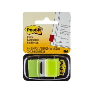 3M Post-it Flags Neon Green 680-22 25mmx43mm 50flags/dispenser