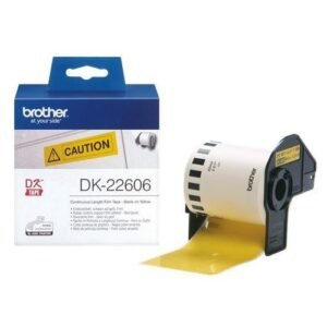 Brother DK-22606 Continuous Film Tape, Yellow, 62mm x 15.24m