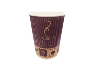Falcon Rippled Paper Cup, 12oz. 25pcs/pack