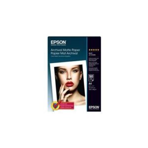 Epson C13S041342 Archival Matte Paper, 192gsm, 50 Sheets
